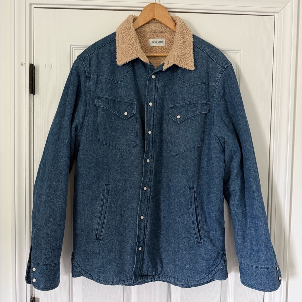 Taylor Stitch Western Shirt Jacket in Washed Denim